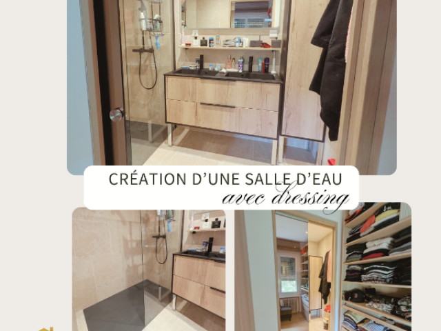 Salle de bain pour suite parentale avec dressing – Confort, style et fonctionnalité