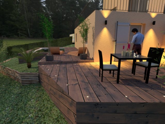 Conception d’une terrasse en bois élégante au bord d’une piscine