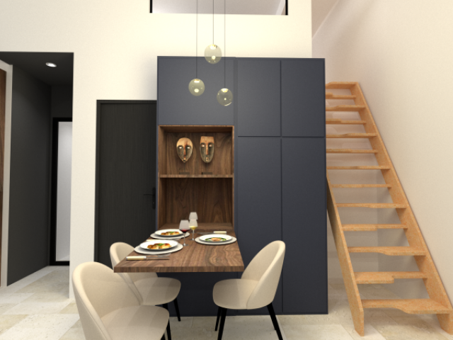 Transformation d’un garage en appartement indépendant avec mezzanine au style provençal