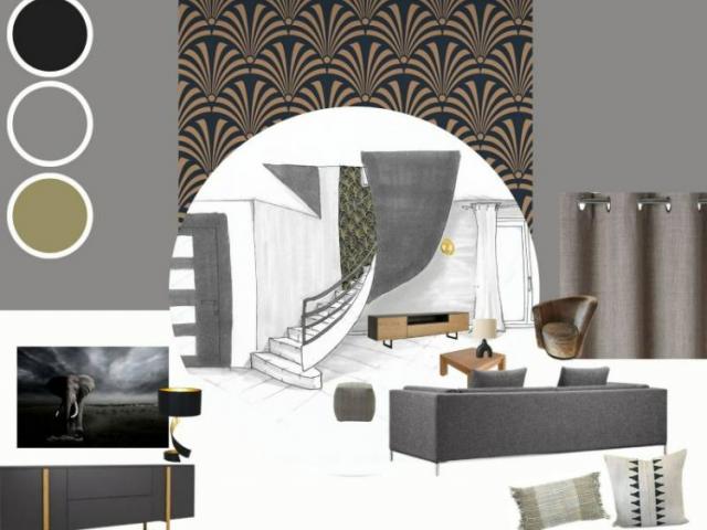 Villa à Aix-en-Provence : décoration intérieure au style africain contemporain