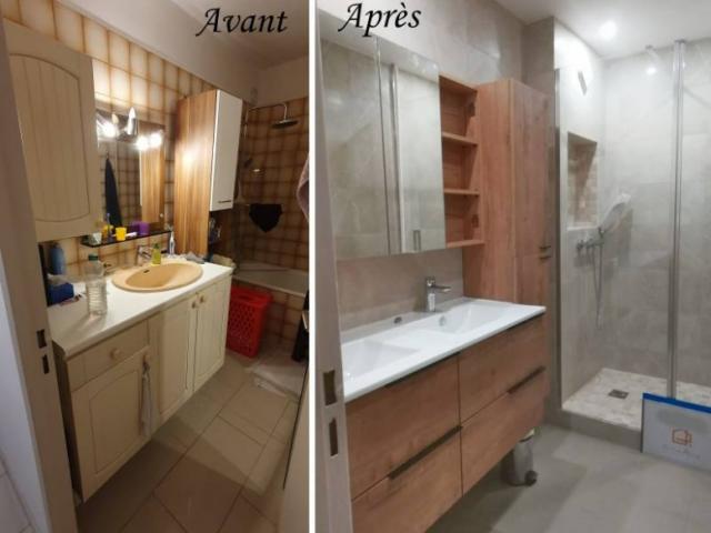 Rénovation d’une salle d’eau et de WC à Aix-en-Provence
