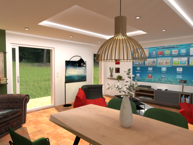 Rénovation complète d’un salon / salle à manger dans une villa à Aix-en-Provence