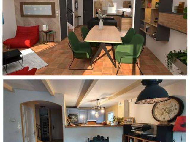 Rénovation complète d’un salon / salle à manger dans une villa à Aix-en-Provence