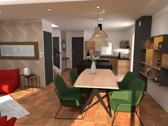 Rénovation complète d’un salon / salle à manger dans une villa à Aix-en-Provence