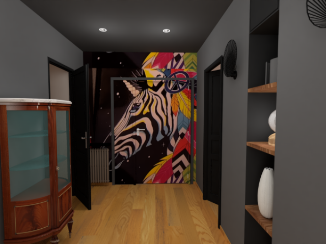 Transformation colorée d’un appartement contemporain - Style Sarah Lavoine