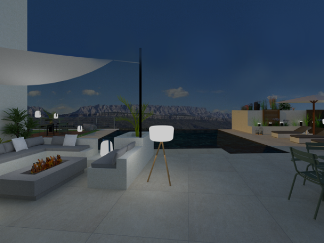 Aménagement extérieur d’exception d’une villa contemporaine avec piscine à débordement et vue sur la Sainte-Victoire