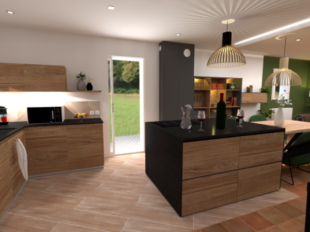 Rénovation d’un bas de maison contemporaine à Aix-en-Provence