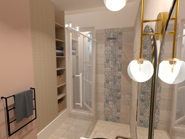 Rénovation d’une salle de bain à Aix-en-Provence – Un style ancien revisité en terracotta