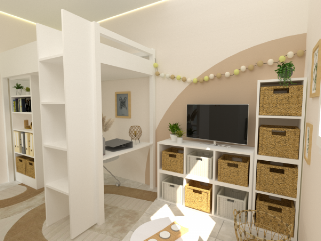 Aménagement et décoration d’une chambre d’enfant bohème chic à Tourves