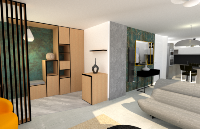 Décoration et Aménagement d’une Entrée avec Meuble Sur-Mesure à Aix-en-Provence