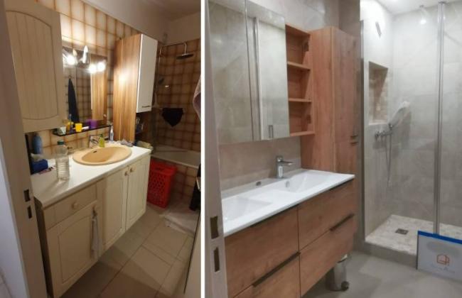 Rénovation d’une salle d’eau et de WC à Aix-en-Provence
