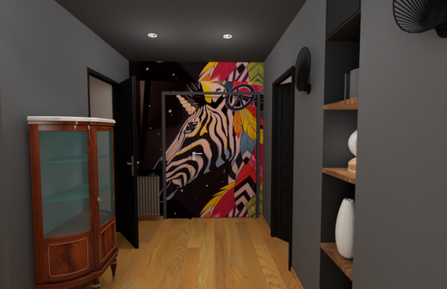 Transformation colorée d’un appartement contemporain - Style Sarah Lavoine