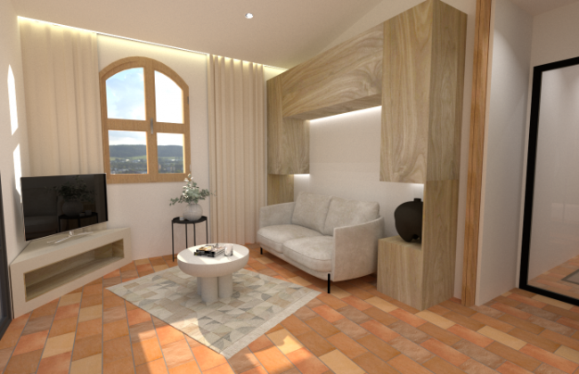 Salon transformable en chambre d’amis – Optimisation de l’espace dans une maison provençale