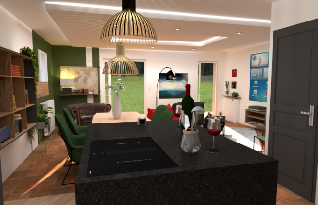 Rénovation d’un bas de maison contemporaine à Aix-en-Provence