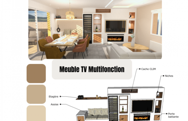 Meuble TV sur mesure : design, fonctionnalité et gain de place réunis